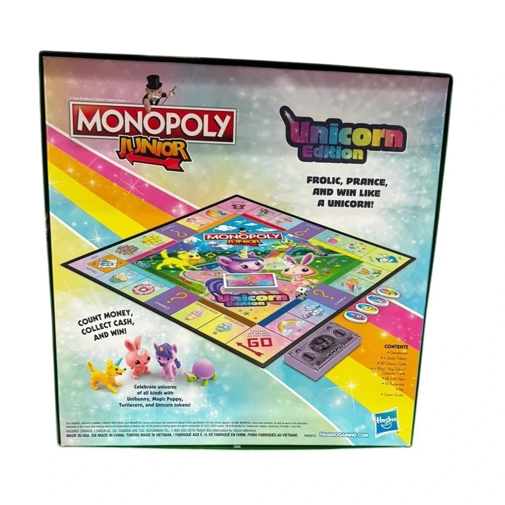 Monopoly Jr. Unicorn Academy Board Game: Complete!